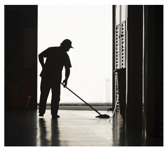 Specialized janitors in Calgary expertly handling industry-specific cleaning tasks with precision and care.