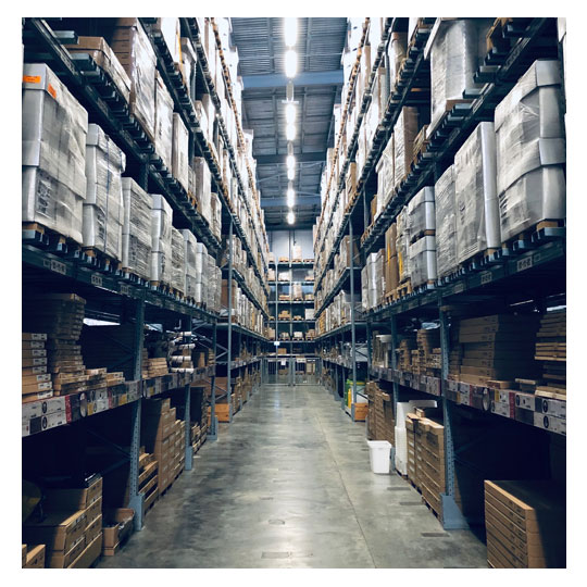 A well-maintained and orderly factory floor, exemplifying industrial cleanliness.